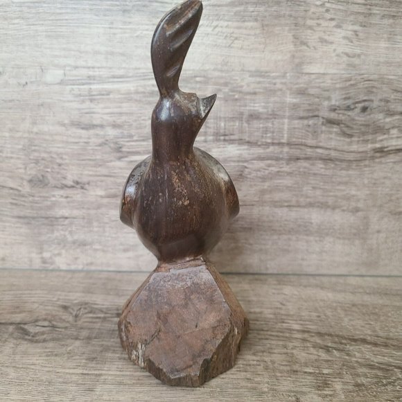 Pair (2) Solid Wood Quail Carving Ironwood Bird Figure Statue Sculpture 8.5 " - Picture 8 of 15